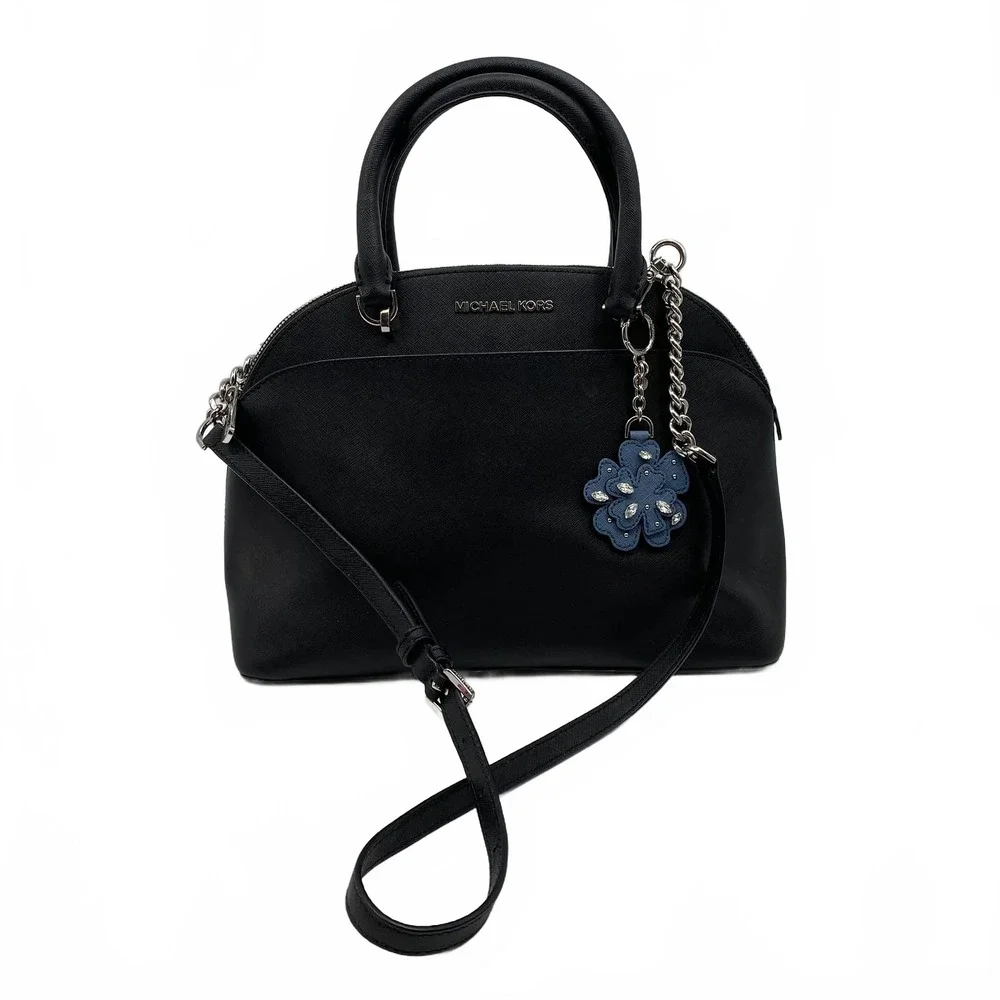 Michael Kors Black Leather Crossbody Bag | OS Regular